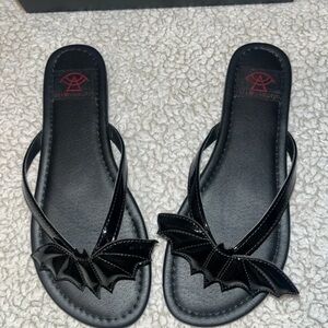 Black Bat Design Women's Sandals